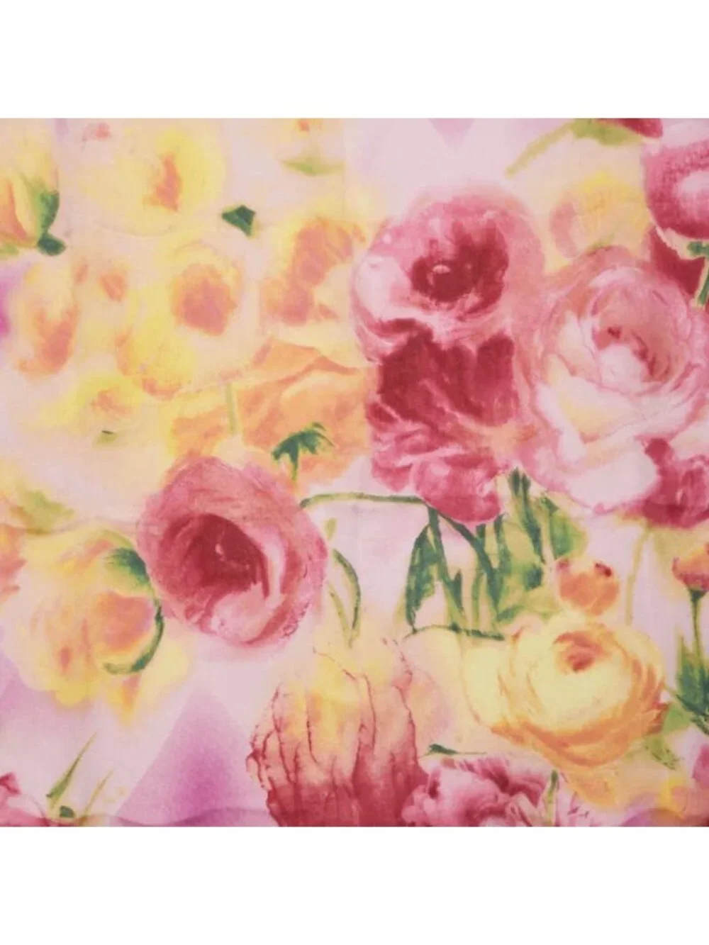 Dior Flower Floral Pattern Purple Multicolor Silk